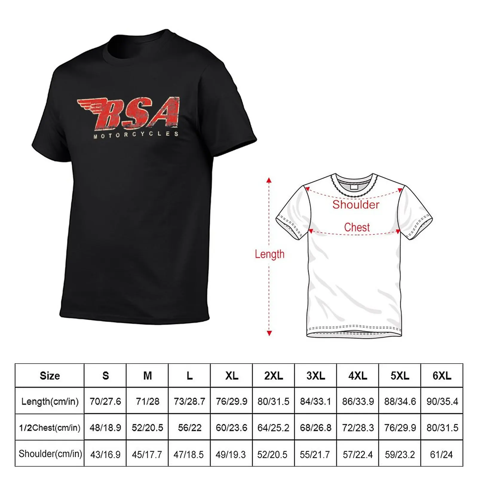 Новая футболка BSA-Motorcycle - BSA Motorcycle Tee с потертым логотипом, Классическая футболка нового выпуска, футболки оверсайз для мужчин Изображение 1