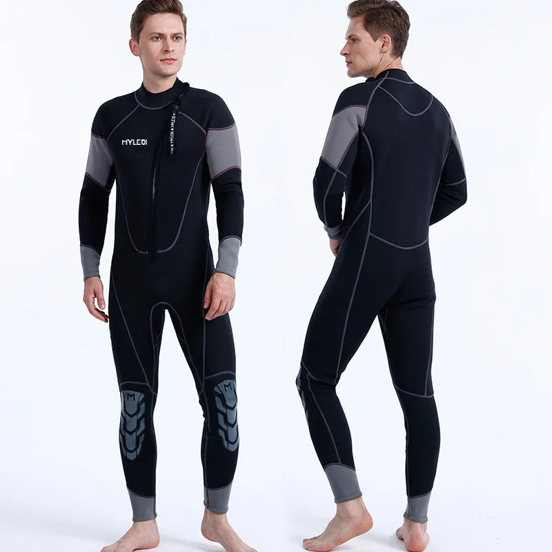 Новый неопреновый мужской гидрокостюм 3 мм, цельный водолазный костюм для плавания, серфинга, подводного плавания, каякинга, спортивной одежды, снаряжения для гидрокостюма Изображение 2