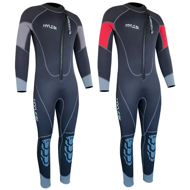Новый неопреновый мужской гидрокостюм 3 мм, цельный водолазный костюм для плавания, серфинга, подводного плавания, каякинга, спортивной одежды, снаряжения для гидрокостюма Изображение 5