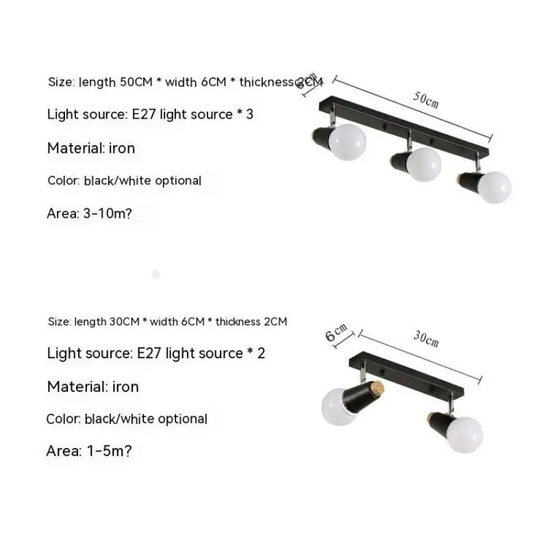 Haoze светодиодный потолочный светильник E27 Светильник для гостиной, коридора, спальни, кухни, утюг для поверхностного монтажа, светодиодные светильники Изображение 1