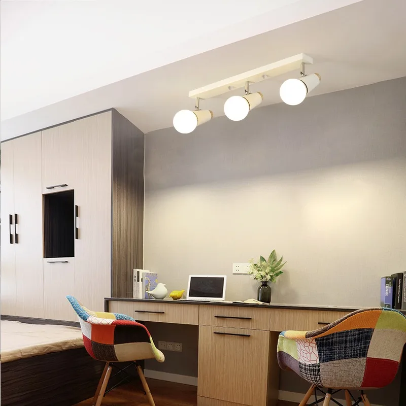 Haoze светодиодный потолочный светильник E27 Светильник для гостиной, коридора, спальни, кухни, утюг для поверхностного монтажа, светодиодные светильники Изображение 3