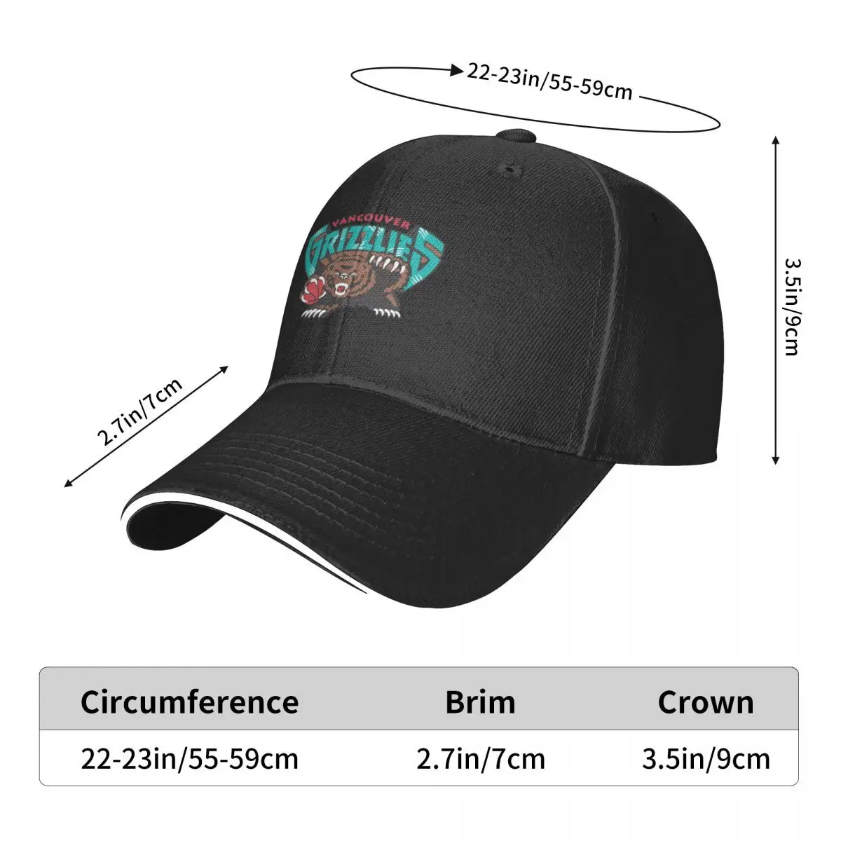 Классическая бейсболка Grizzlies-Icon, солнцезащитные шляпы в стиле вестерн, шляпа для мужчин и женщин Изображение 5