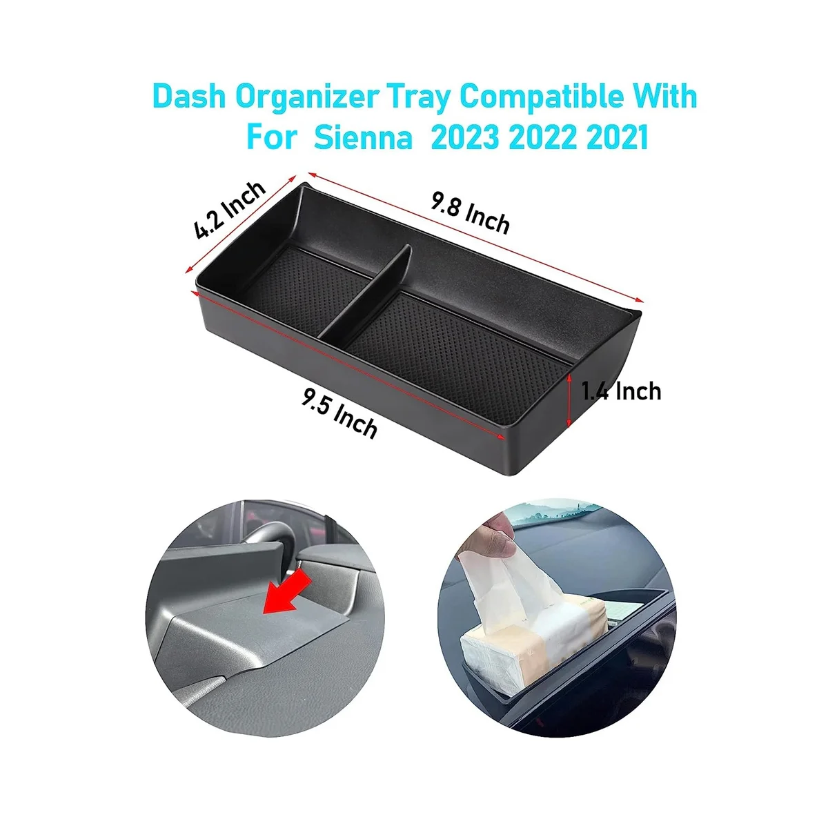 Органайзер для приборной панели на 2023 2022 2021 годы Toyota Sienna, Подставка для лотка для хранения центральной консоли, Аксессуары для интерьера Изображение 3
