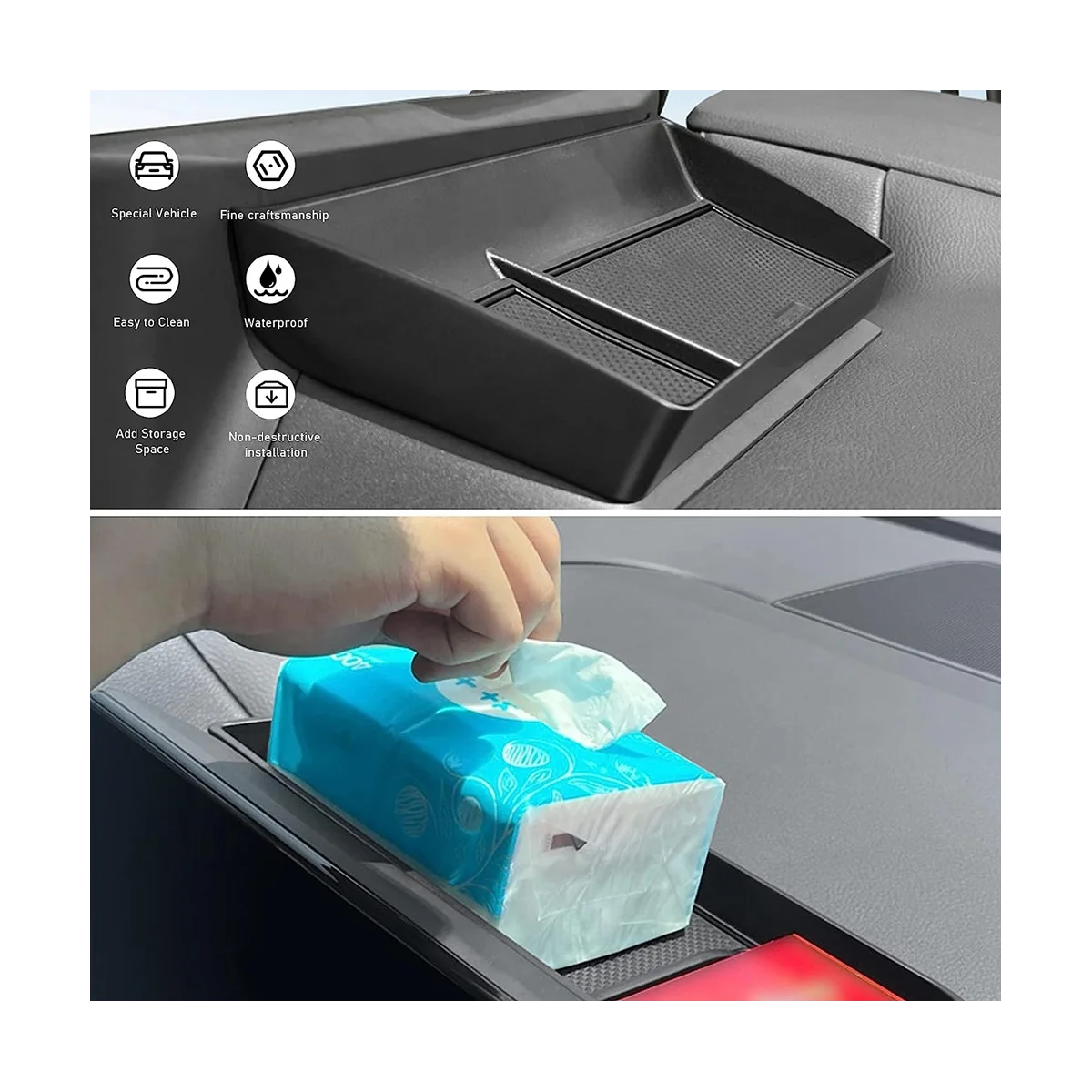 Органайзер для приборной панели на 2023 2022 2021 годы Toyota Sienna, Подставка для лотка для хранения центральной консоли, Аксессуары для интерьера Изображение 4