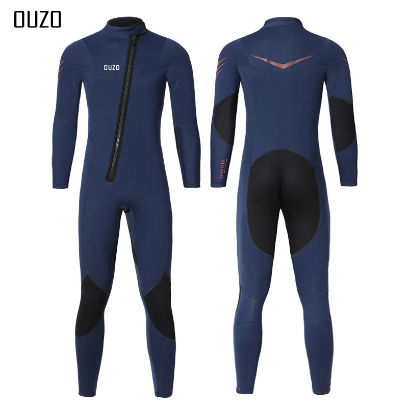 3 мм Неопреновый гидрокостюм для мужчин, костюм для серфинга с аквалангом, снаряжение для подводной рыбалки, кайтсерфинга, купальники, гидрокостюм Изображение 1