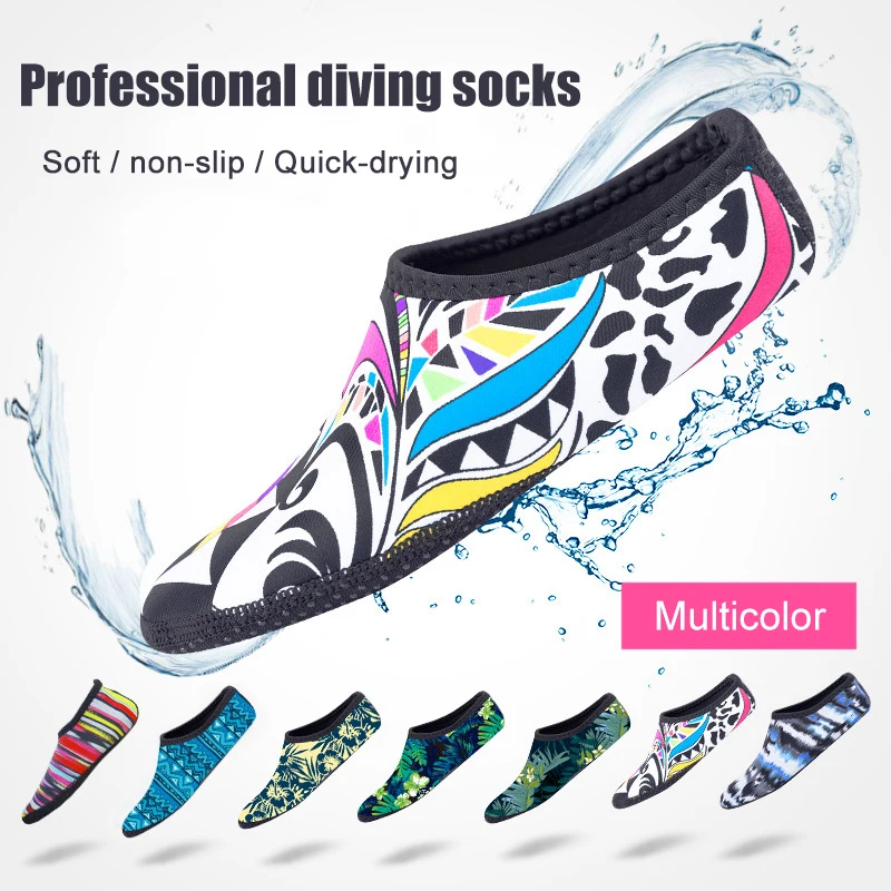 Неопреновые носки для плавания для дайвинга Универсальная посадка Продуманный дизайн для женщин мужчин Дайвинг Рафтинг Изображение 1