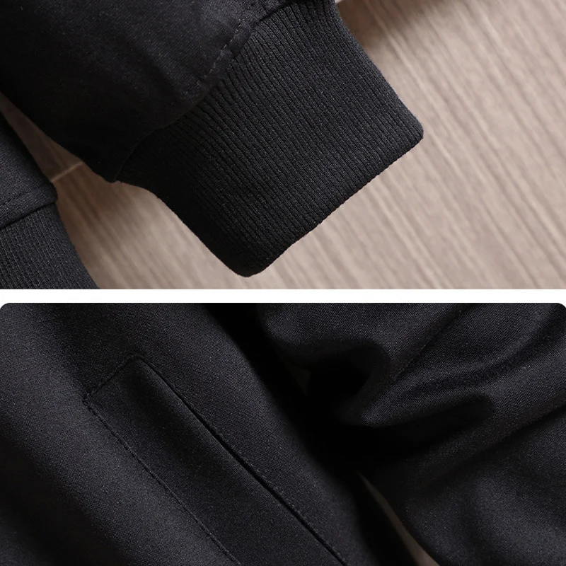 9XL10XL Плюс Размер Черная куртка с капюшоном Мужская осенняя толстовка Модные однотонные мешковатые толстовки Мужские Топы большого размера Высокого качества Изображение 4