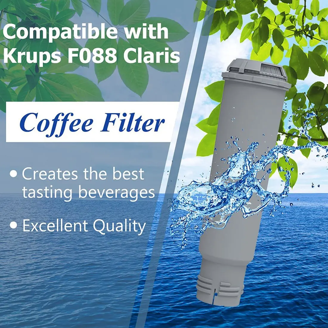 Фильтр для воды для кофемашины Эспрессо 4 ШТ. для системы фильтрации воды Krups Claris F088, для Siemens, , Nivona, Gaggenau, AEG, Neff Изображение 3