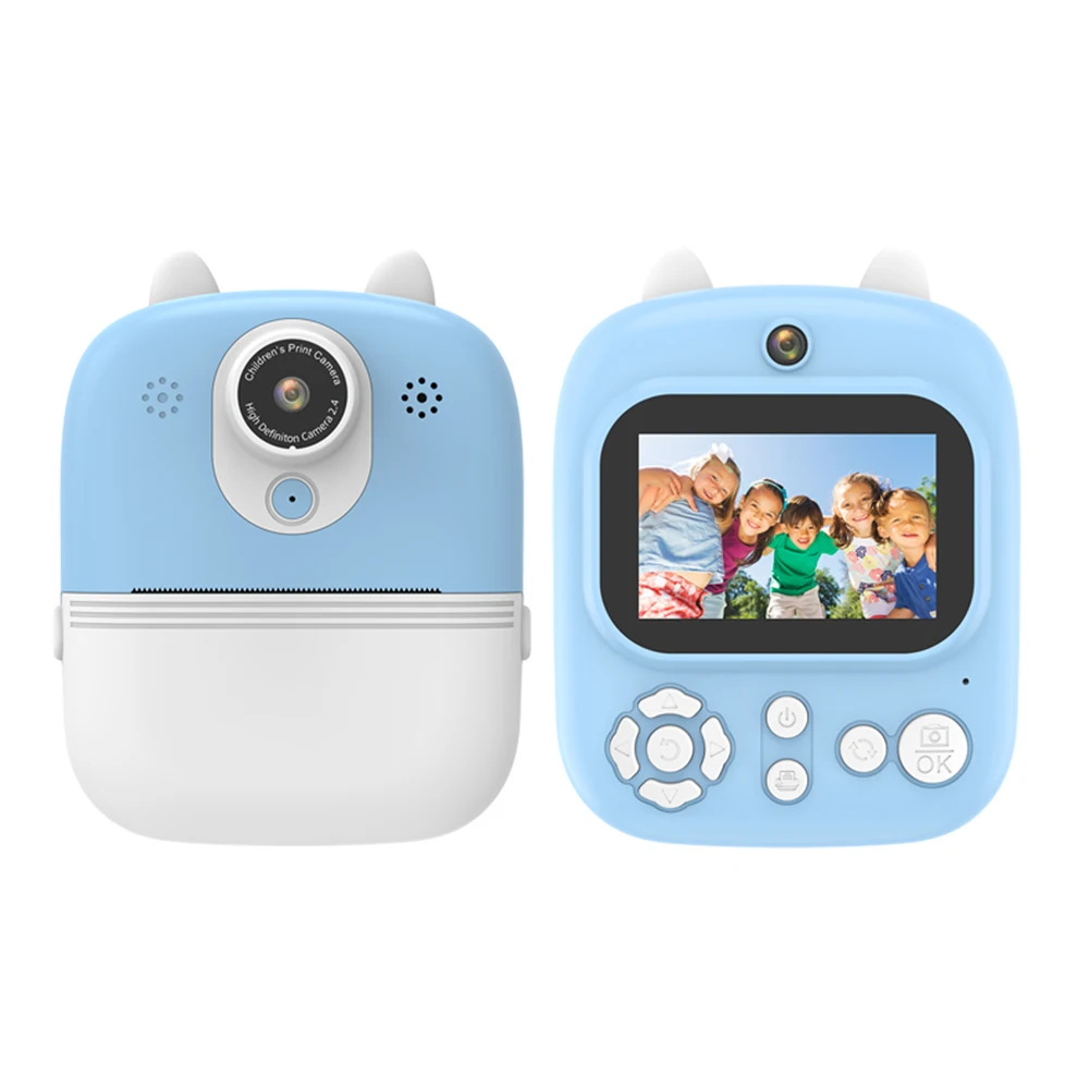 Камера Мгновенной Печати 1080P HD Печатающая Камера 2,4-дюймовый IPS Экран Видеокамера с Термопринтером Подарки для Мальчиков/Девочек/Детей Изображение 5