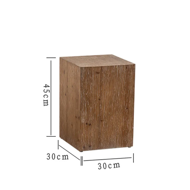 Современная прикроватная тумбочка Винтажный массив дерева Уникальный дизайнерский промышленный ночной столик в минималистском стиле Stolik Nocny Furniture Unique Изображение 4