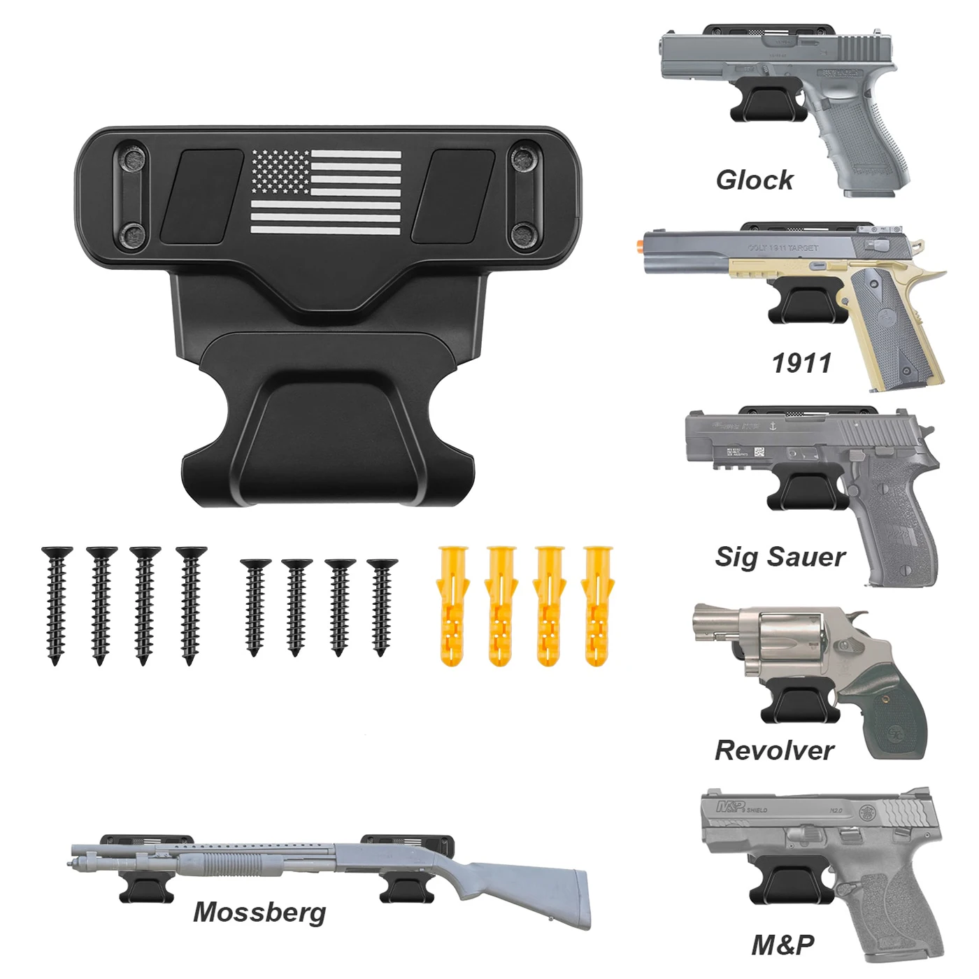Скрытая кобура с магнитным креплением для пистолета Glock, CZ, винтовки, дробовика с предохранителем и защитой спусковой скобы Изображение 0