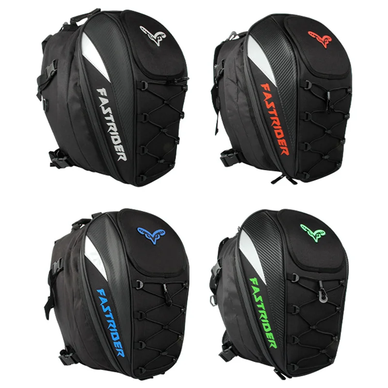 Водонепроницаемая мотоциклетная сумка для переноски, многофункциональная прочная сумка для заднего сиденья, 45Л, шлем для мотоциклиста, рюкзак большой емкости, аксессуары для велосипеда Изображение 4