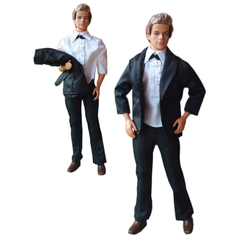 Деловой костюм в западном стиле, комплект одежды для куклы Ken Boy, свадебная одежда для парня Барби, игрушки для кукол Ken Male 1/6 Изображение 5