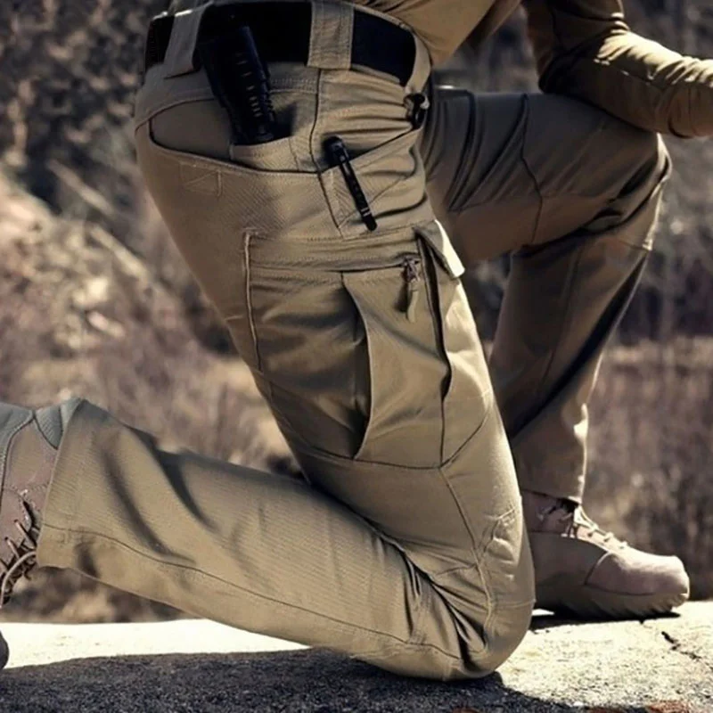Военные Тактические брюки-карго Мужские Ветрозащитные Водонепроницаемые Камуфляжные брюки SWAT Combat Повседневные Джоггеры для бега трусцой с несколькими карманами Мужские Изображение 1