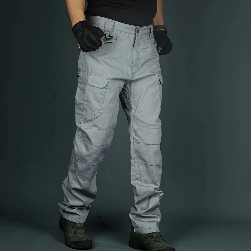 Военные Тактические брюки-карго Мужские Ветрозащитные Водонепроницаемые Камуфляжные брюки SWAT Combat Повседневные Джоггеры для бега трусцой с несколькими карманами Мужские Изображение 5