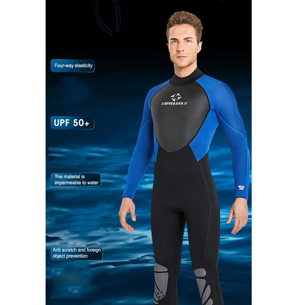 Цельное плавательное боди, купальники, теплая одежда из 3 мм неопрена для подводного плавания, солнцезащитная одежда для мужчин и женщин для водных видов спорта Изображение 0