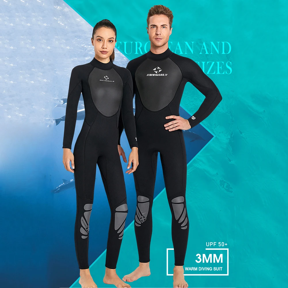 Цельное плавательное боди, купальники, теплая одежда из 3 мм неопрена для подводного плавания, солнцезащитная одежда для мужчин и женщин для водных видов спорта Изображение 1