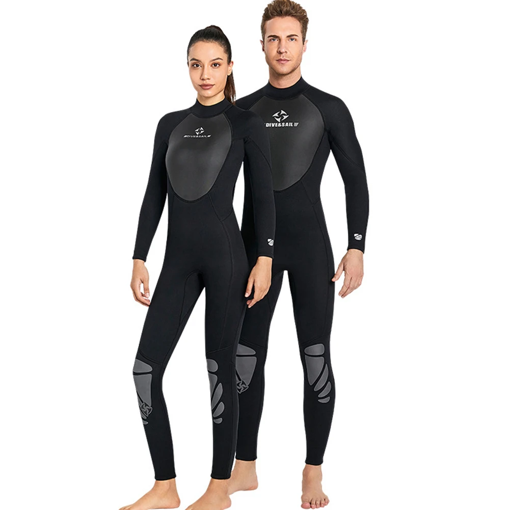 Цельное плавательное боди, купальники, теплая одежда из 3 мм неопрена для подводного плавания, солнцезащитная одежда для мужчин и женщин для водных видов спорта Изображение 3