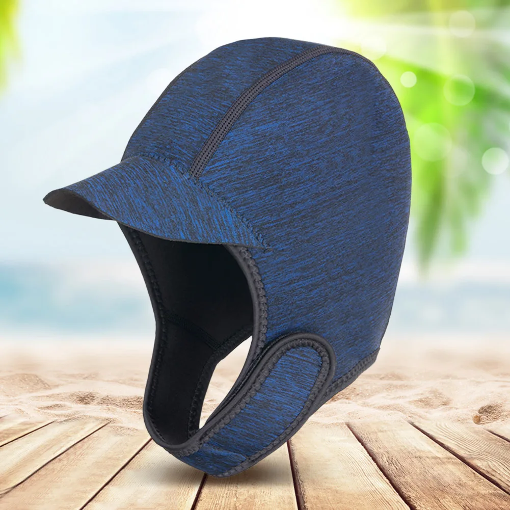 Неопреновая шапочка для дайвинга, портативная шапочка для защиты от плавания, легкая Износостойкая, морозостойкая, быстросохнущая для занятий серфингом Изображение 2