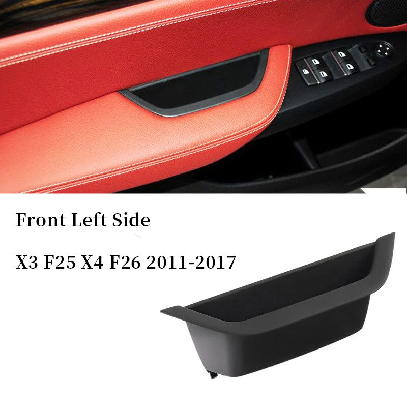 Черная отделка передней левой боковой двери внутренней ручкой Подходит для BMW X3 F25 X4 F26 2011-2017 Изображение 5