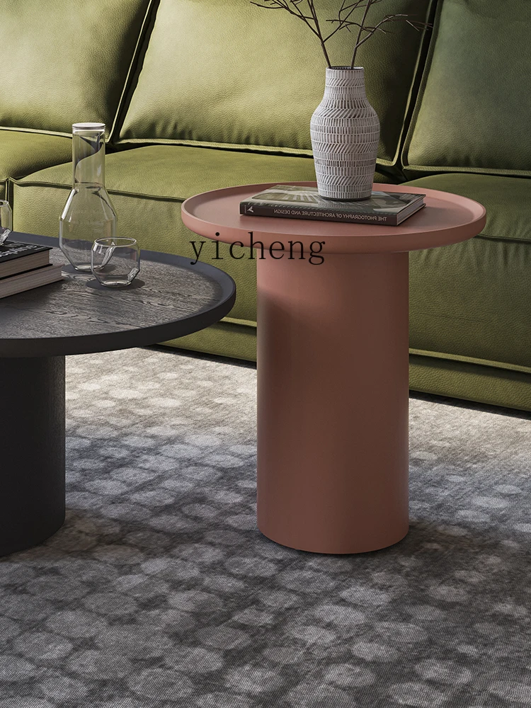 XL Сочетание большого и малого чайных столиков в итальянском стиле, утонченный Овальный деревянный чайный столик с закругленными углами Изображение 3