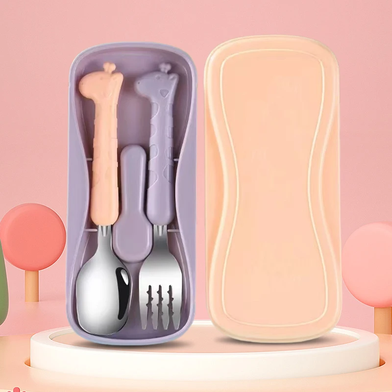 Детская посуда, 304 ножа и вилки из пищевой нержавеющей стали, принадлежности для обучения детскому питанию Изображение 5