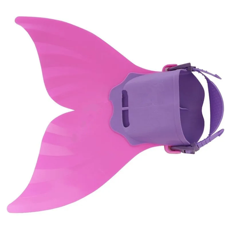 Детские ласты для подводного плавания Принадлежности для обучения дайвингу Плавники русалки Монолитный китовый хвост Детская водная обувь для детей Изображение 4