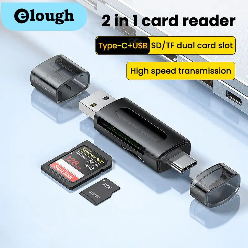 4 в 1 Кард-Ридер Type C Высокоскоростной Передачи Данных USB SD TF Cardreader Mini Smart Memory Card для Телефона ПК Ноутбука Аксессуары Изображение 0