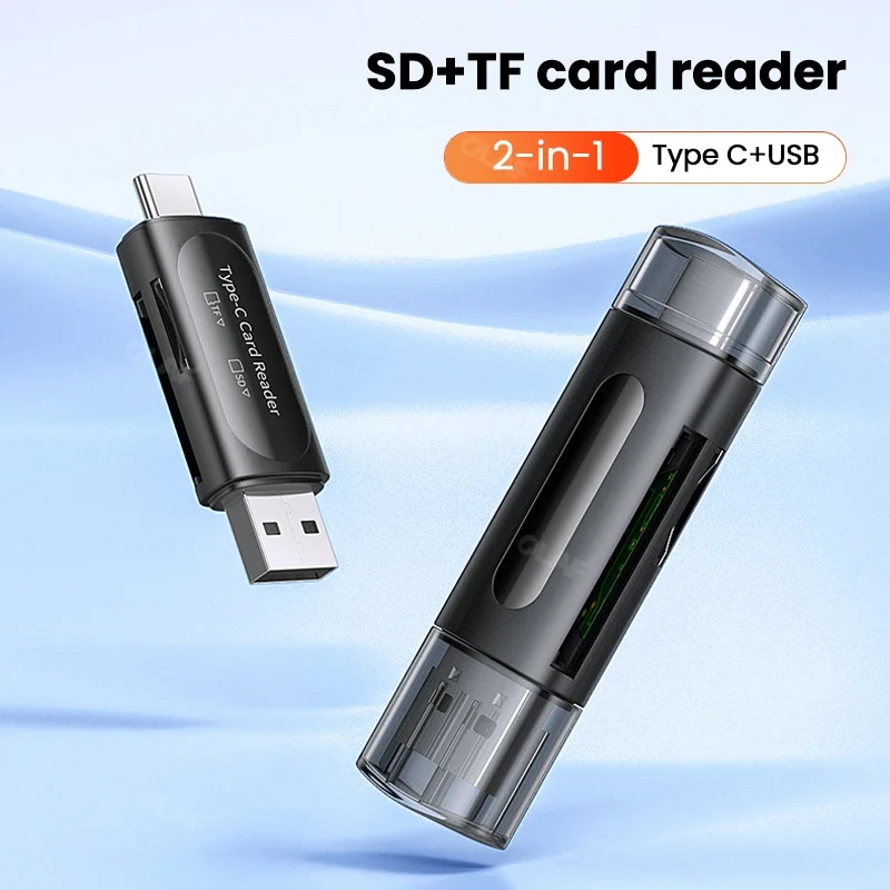 4 в 1 Кард-Ридер Type C Высокоскоростной Передачи Данных USB SD TF Cardreader Mini Smart Memory Card для Телефона ПК Ноутбука Аксессуары Изображение 5