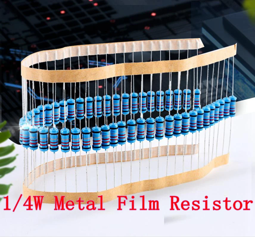 (100шт) 750R Ом 1/4 Вт Металлический пленочный резистор 750R Ом 0,25 Вт 1% ROHS Изображение 1