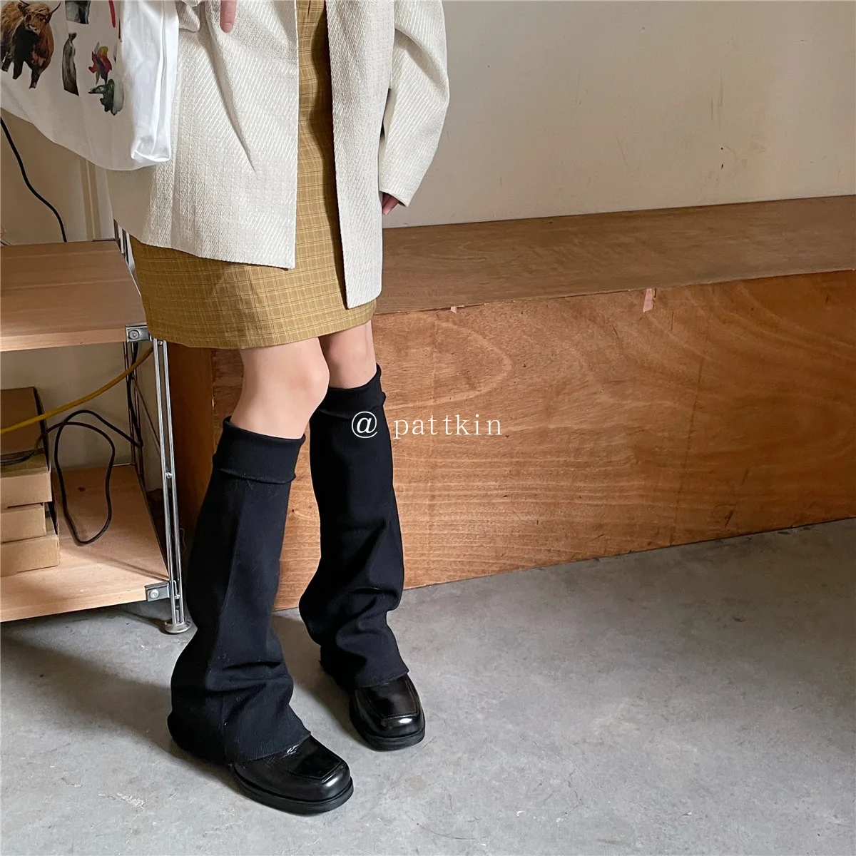Новое поступление вязаных носков-трубочек American Spice Girl, рукава для штанин Y2K Subculture, Эластичные женские носки Изображение 3