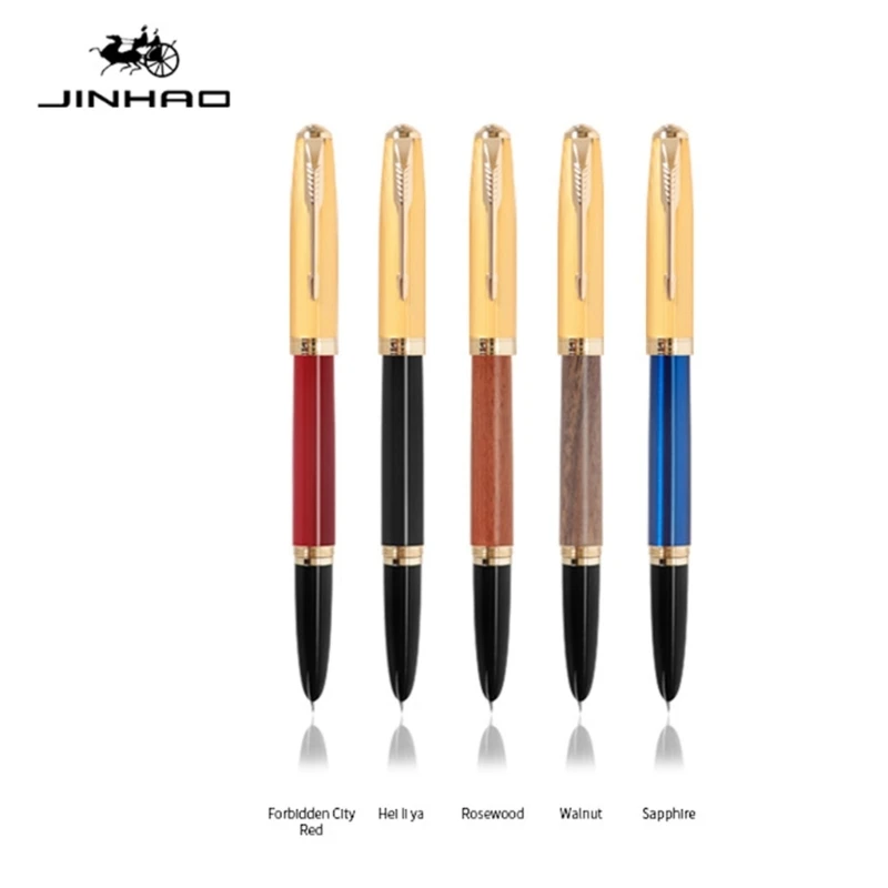 Авторучка U75A, ручки серии Extra-Fine с металлическим наконечником для письма в деловом офисе, высококачественная сталь и дерево Изображение 5