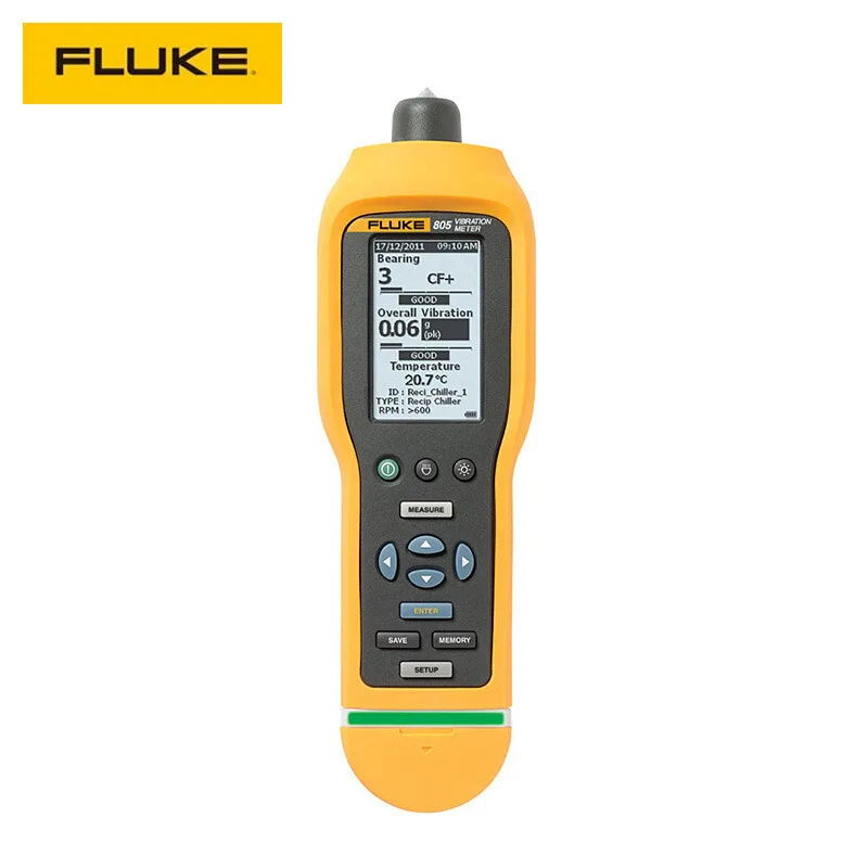 Измеритель вибрации Fluke 805FC Экспортирует данные через USB Проверка подшипников и общей вибрации Проверка подшипников и общей вибрации Изображение 1