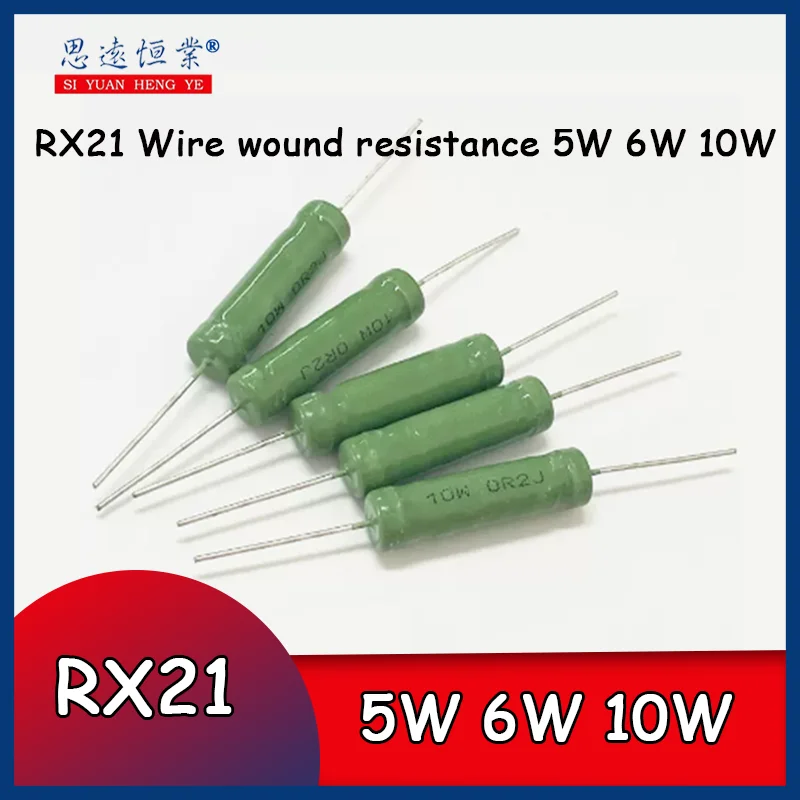 Проволочный резистор rx21 мощностью 5 Вт 6 Вт 10 Вт 68R 70R 75R 82R 100R 120R 130R 150R Изображение 0