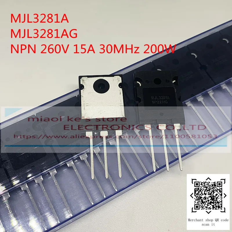 [5 Пар] 100% Новый оригинальный: одиночный биполярный транзистор MJL1302A MJL3281A TO-264 Изображение 2