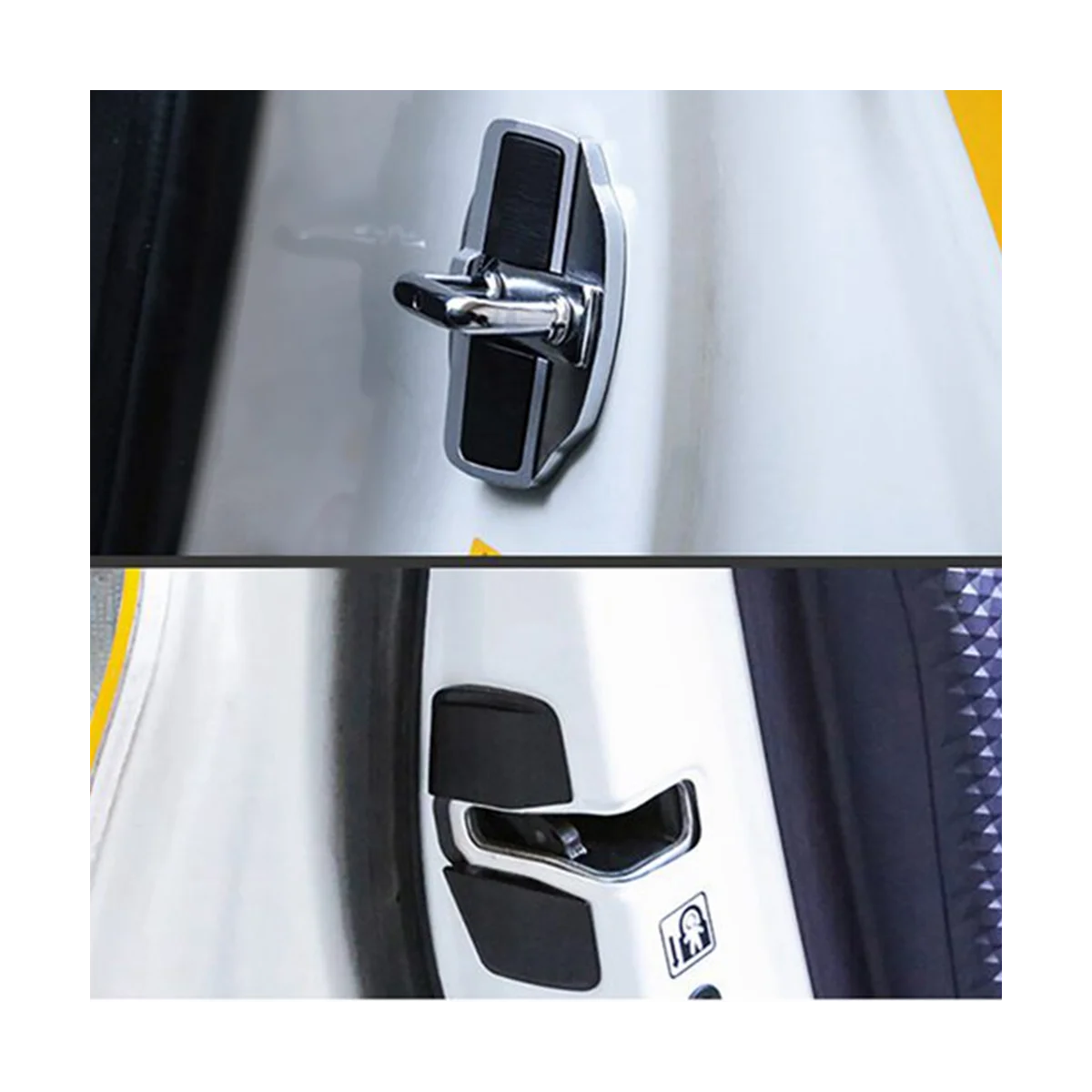 4 Комплекта Стабилизатора двери TRD Протектор дверного замка Защелки Стопорные крышки для Nissan E12 E13 C27 C28 Изображение 5