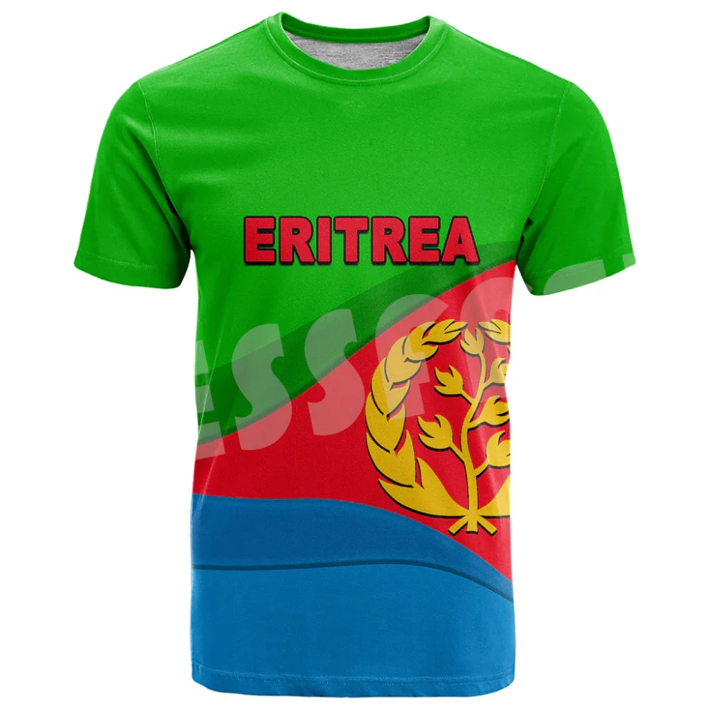 Лето Эритрея Африка Страна Флаг Племя мужские Футболки Ретро Тату Harajuku 3D Принт Пуловер топы Винтажные Повседневные Футболки Мужские Футболки Изображение 4