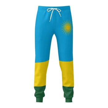 Мужские спортивные штаны с карманами под флагом Руанды, джоггеры для бега трусцой для мужчин, спортивные повседневные спортивные штаны с завязками